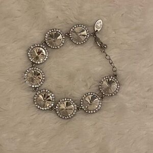 Austrian Crystal Bracelet Silvertone